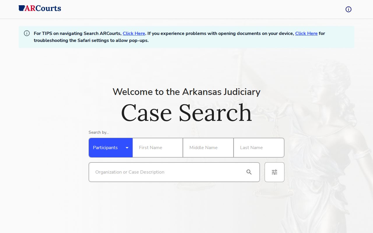 Sebastian County court docket search on Search ARCourts