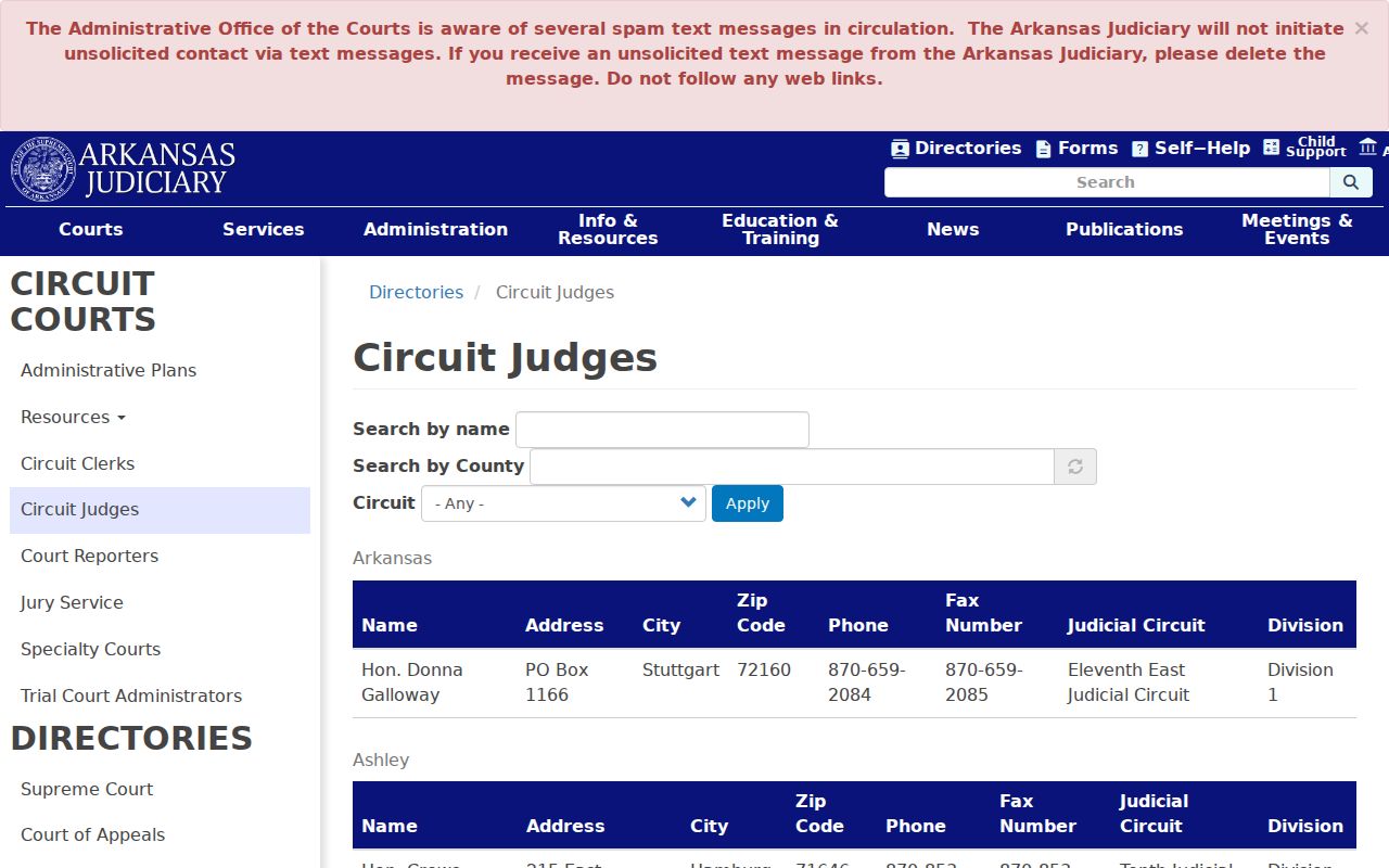 Greenwood court docket route to Sebastian County circuit judges