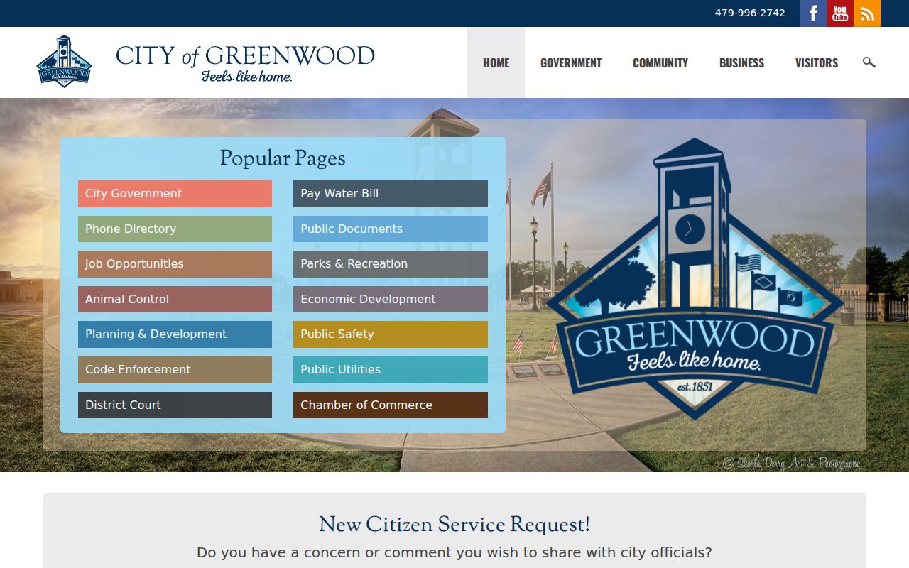 Greenwood civic setting for Greenwood court docket access